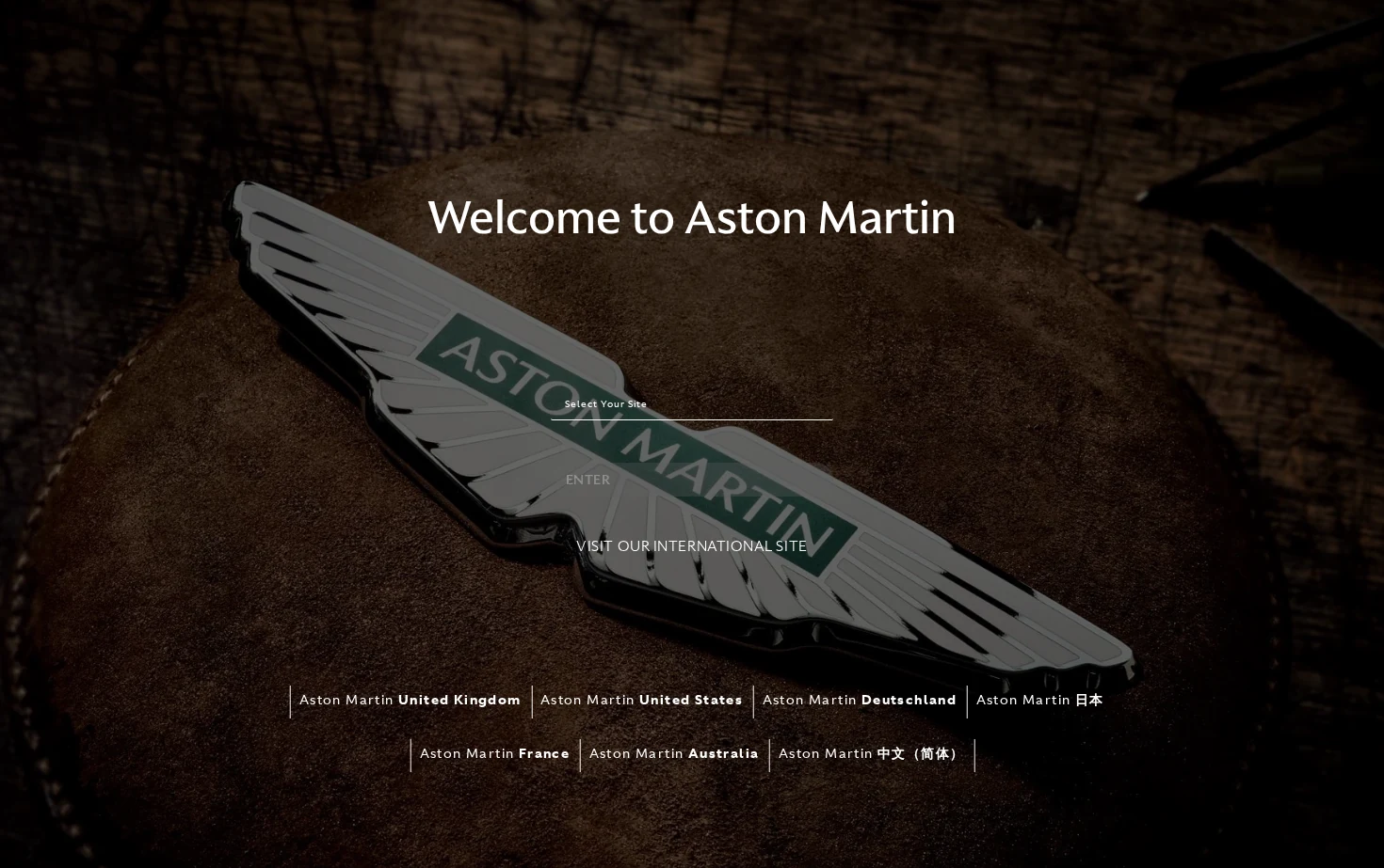 Aston Martin 页面快照